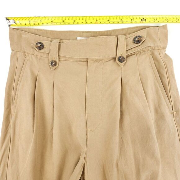 NWT Madewell Harlow Wide Leg Pants Khaki Pleated Old Money Quiet Luxury Trouser - Picture 3 of 9